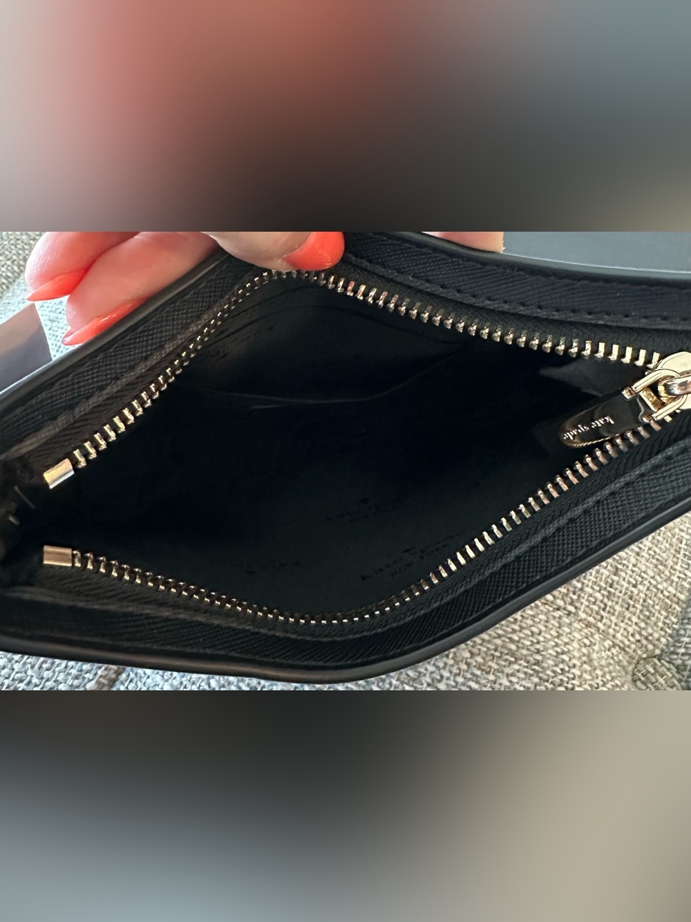 Kate Spade New York Glimmer Glitter Shoulder Bag in Black Glimmer NWT - Picture 7 of 9